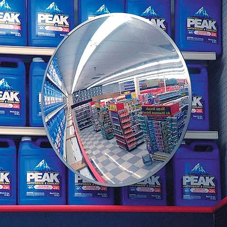 Safety Security Products Indoor/Outdoor Polycarbonate Convex Circular Mirror, 36 Dia. H214136PC